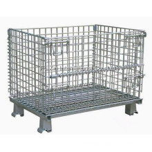 Warehouse Storage Steel Wire Mesh Roll Container with Wheels